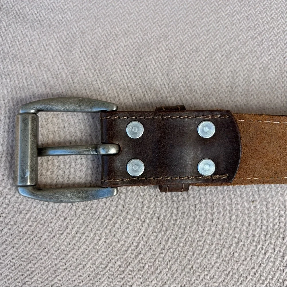 Levi's Men's Genuine Distressed Leather‎ Heavy Roller Buckle Brown Belt M 34/36